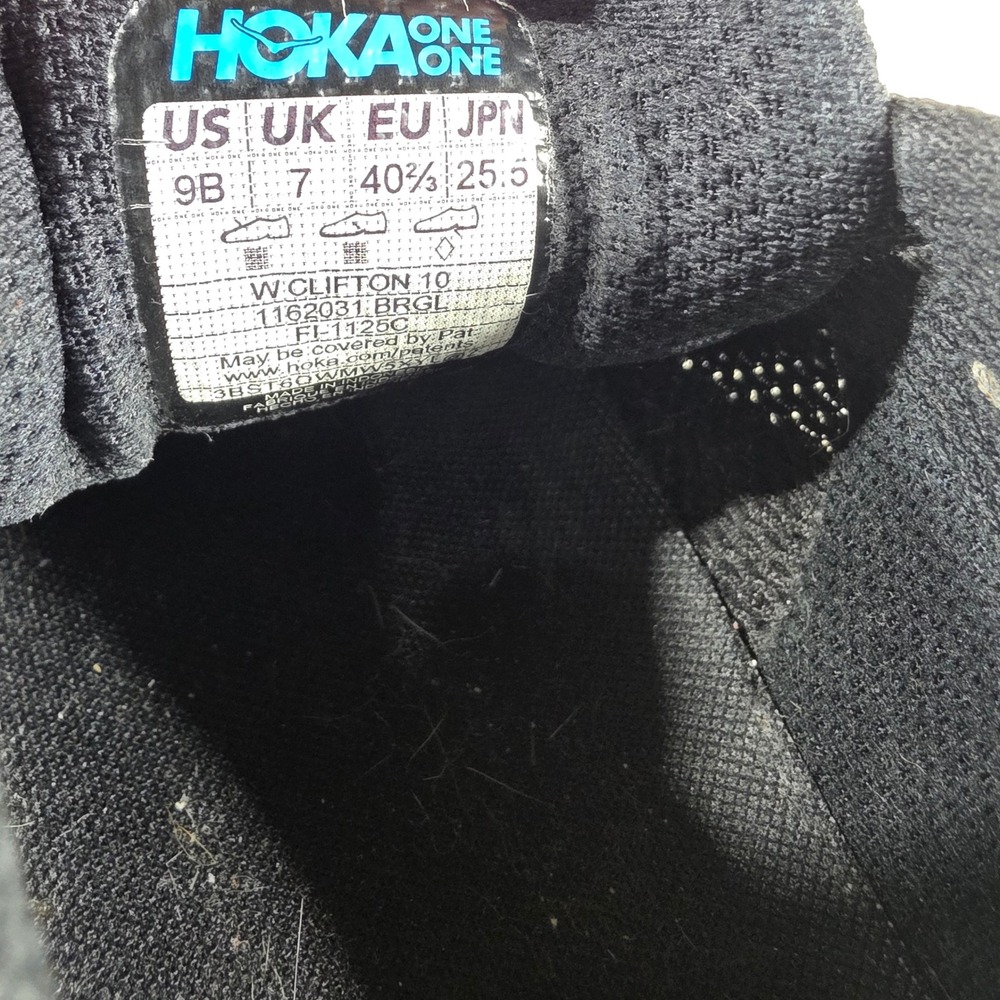 Hoka Clifton 10 Black Rose Gold Running Shoes Womens 9B 1162031-BRGL Sneaker - Picture 8 of 8